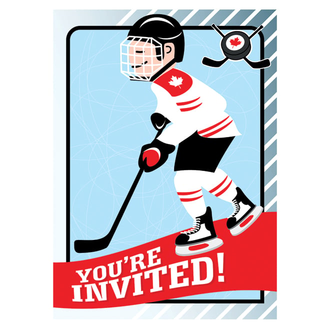 printable birthday invitations hockey