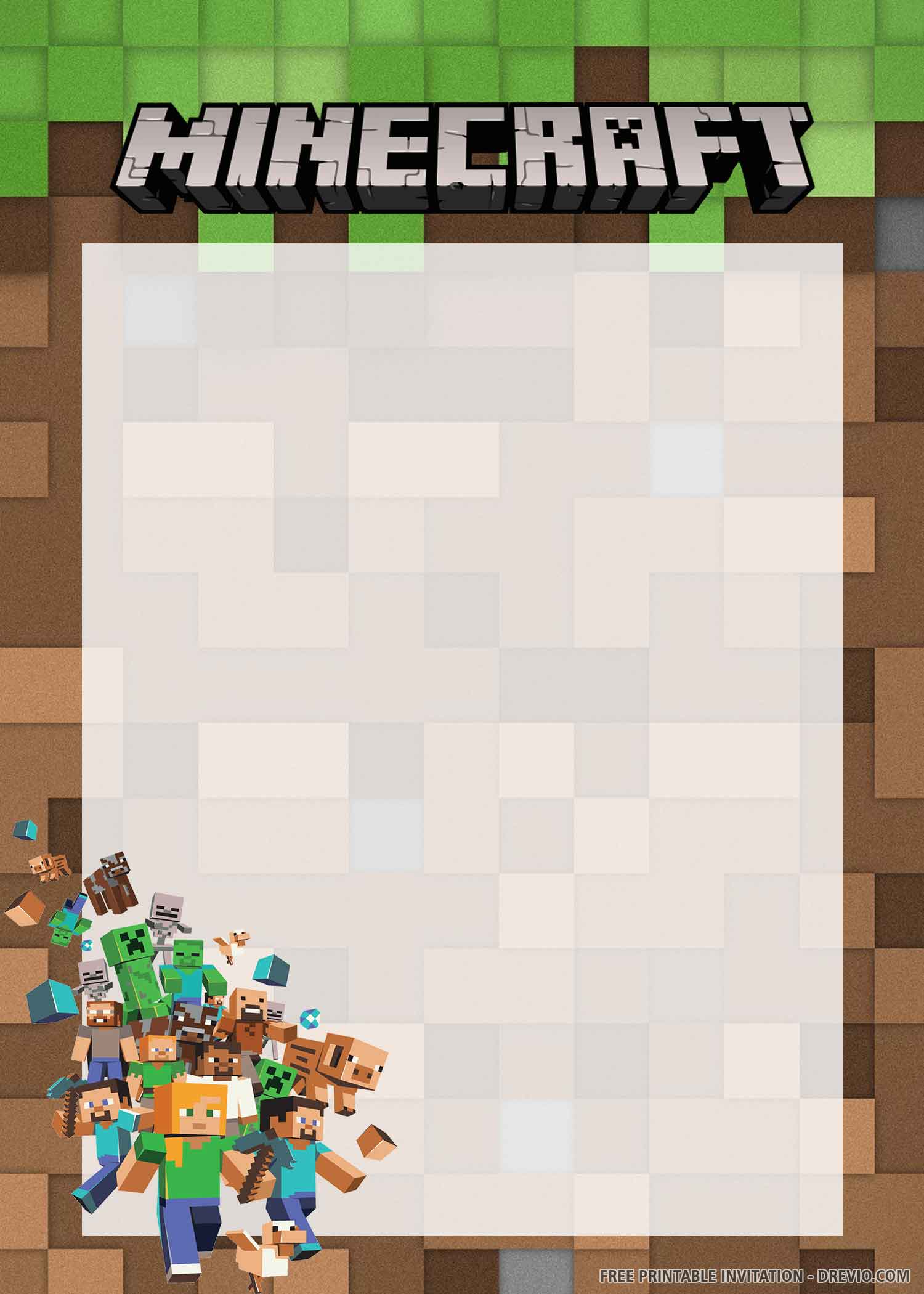 FREE PRINTABLE) – Cheerful Minecraft Birthday Invitation Template ... - Worksheets Library free-printable-cheerful-minecraft-birthday-invitation-template-worksheets-library
