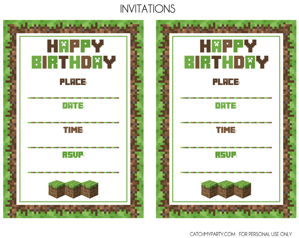Download These Awesome FREE Minecraft Party Printables! | Catch My ...