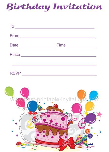 70 Invitation Templates and Resources ideas | printable birthday ...