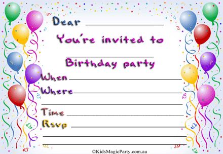 printable birthday invitations online