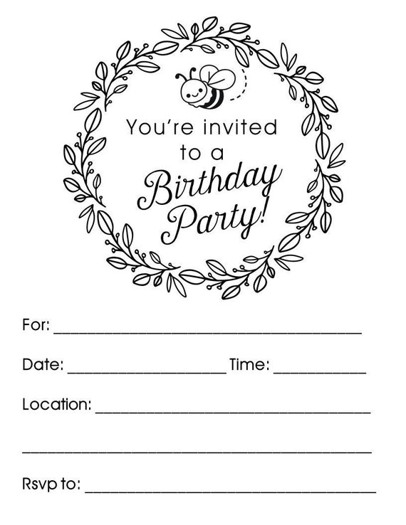printable birthday invitations online