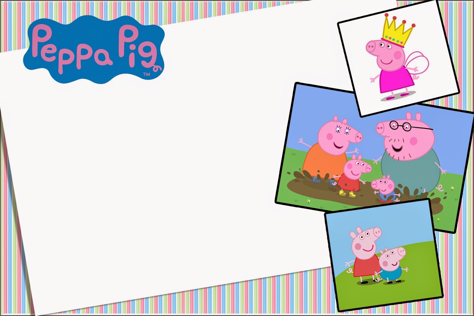 Peppa Pig: Free Printable Invitations and Party Printables. - Oh ...