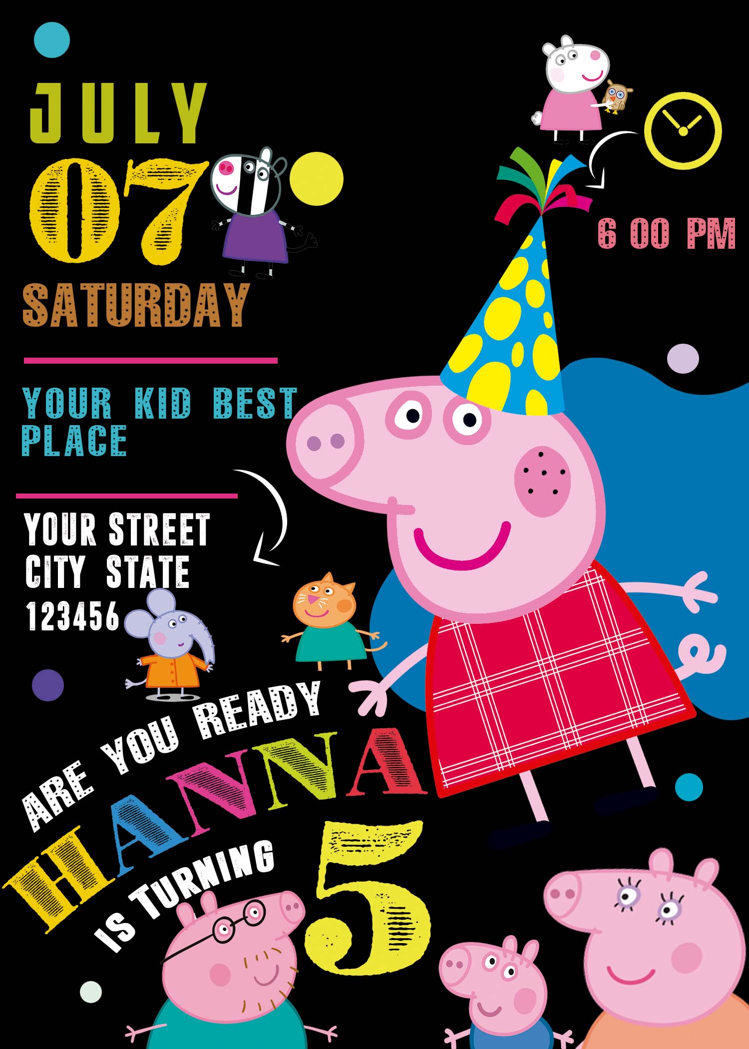 printable birthday invitations peppa pig