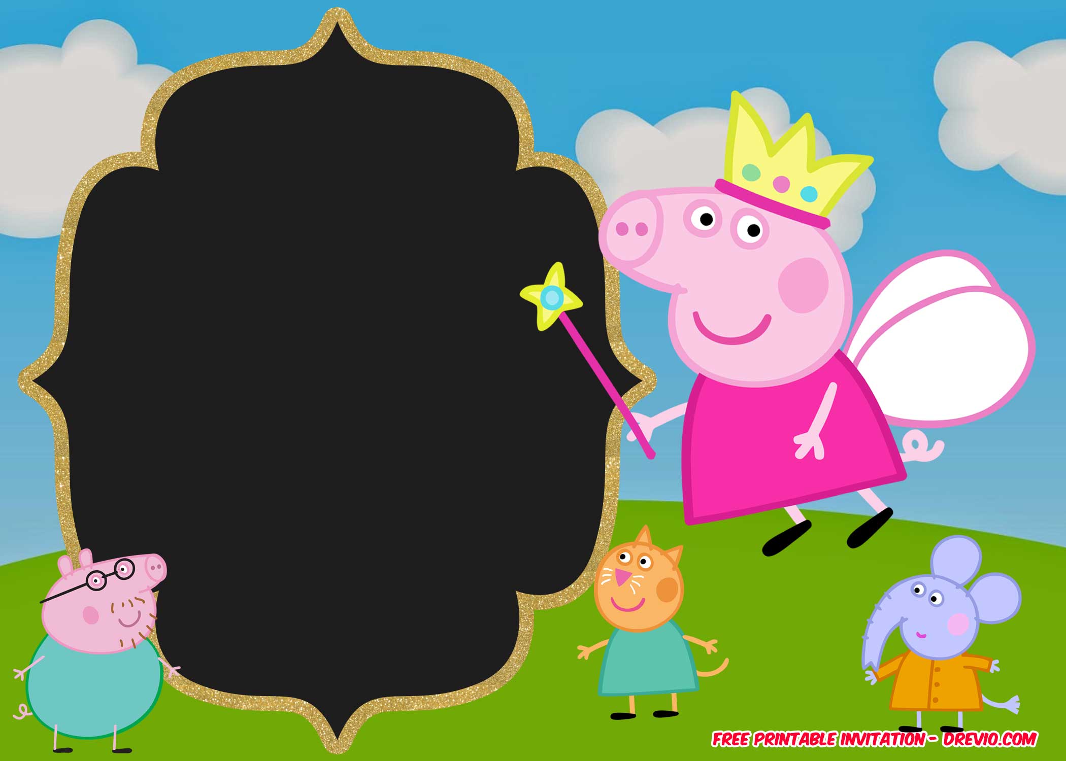 FREE Printable Peppa Pig Invitation Template - Download Hundreds ...