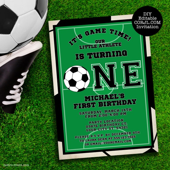 printable birthday invitations soccer theme