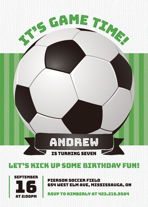 printable birthday invitations soccer theme