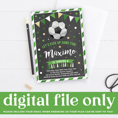 printable birthday invitations soccer theme