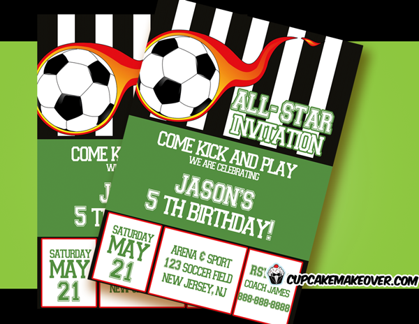 Soccer Birthday Invitations