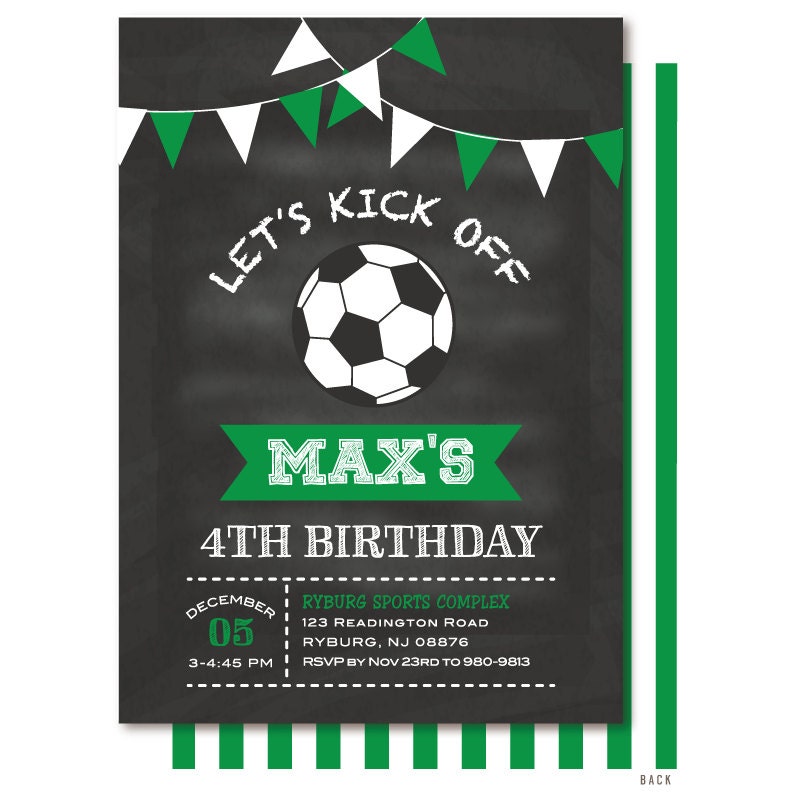 printable birthday invitations soccer theme
