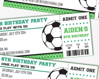 Soccer Birthday Invitations