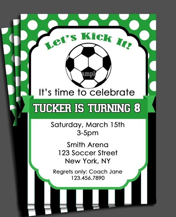 printable birthday invitations soccer themed