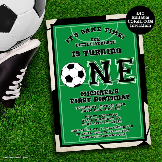 Soccer Party Birthday Invitation - oscarsitosroom