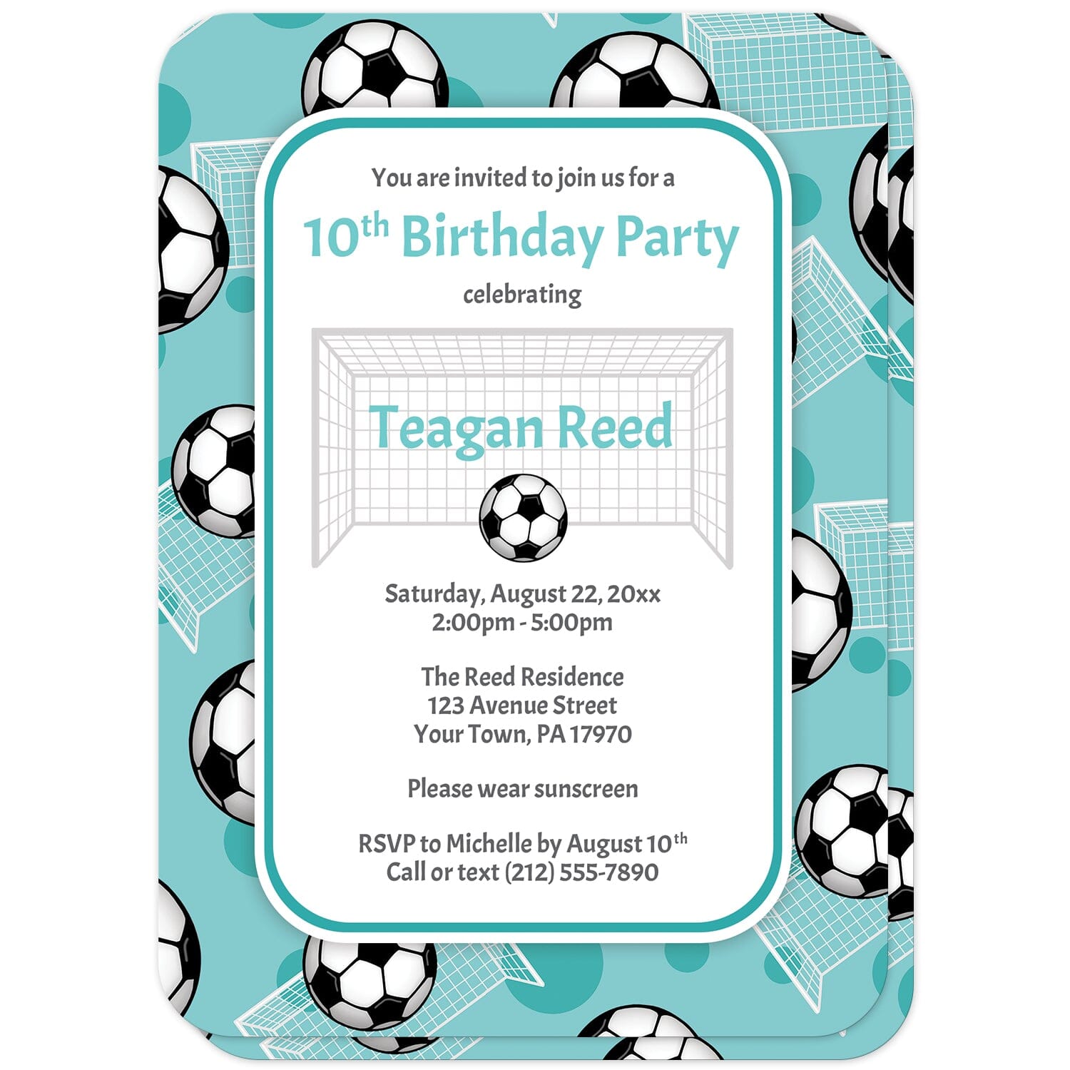 printable birthday invitations soccer themed