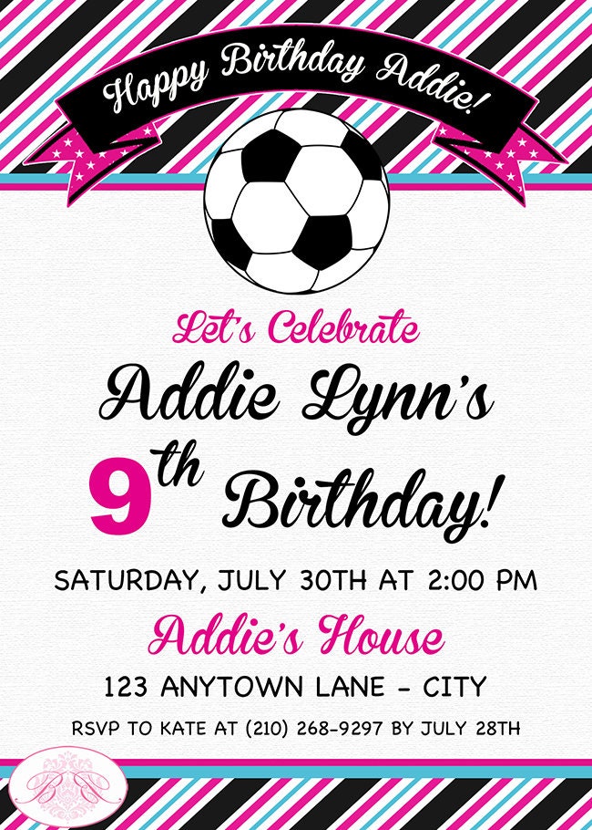 Soccer Birthday Sports games Invitation Template Greetings Soccer Birthday Sports games Invitation Template Greetings