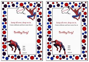 Free Printable Spiderman Birthday Invitations • Free-Printables.com