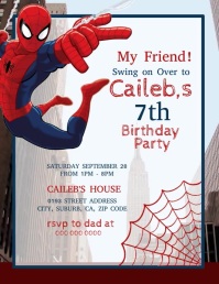 112+ Free Templates for Spiderman birthday party invitation ...