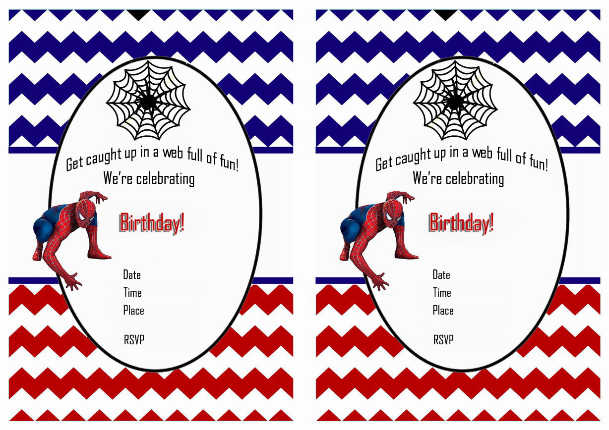 printable birthday invitations spiderman