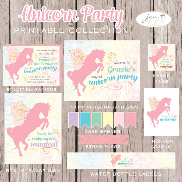 printable birthday invitations unicorn