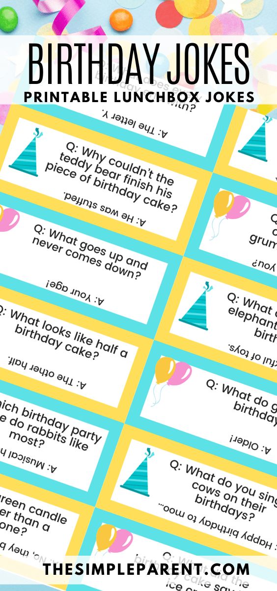 HILARIOUS Birthday Jokes for Kids (w/ FREE Printable!)