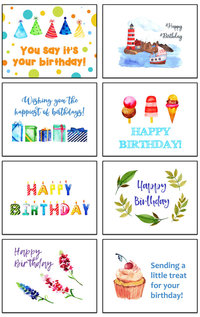 Free Printable Birthday Cards • Rose Clearfield