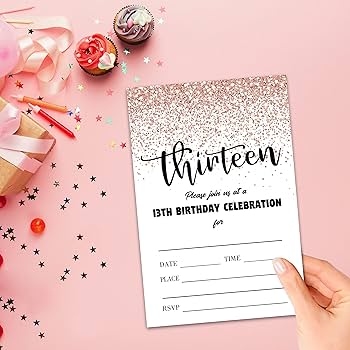 printable birthday party invitations for 13 year old