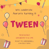 printable birthday party invitations for 13 year old