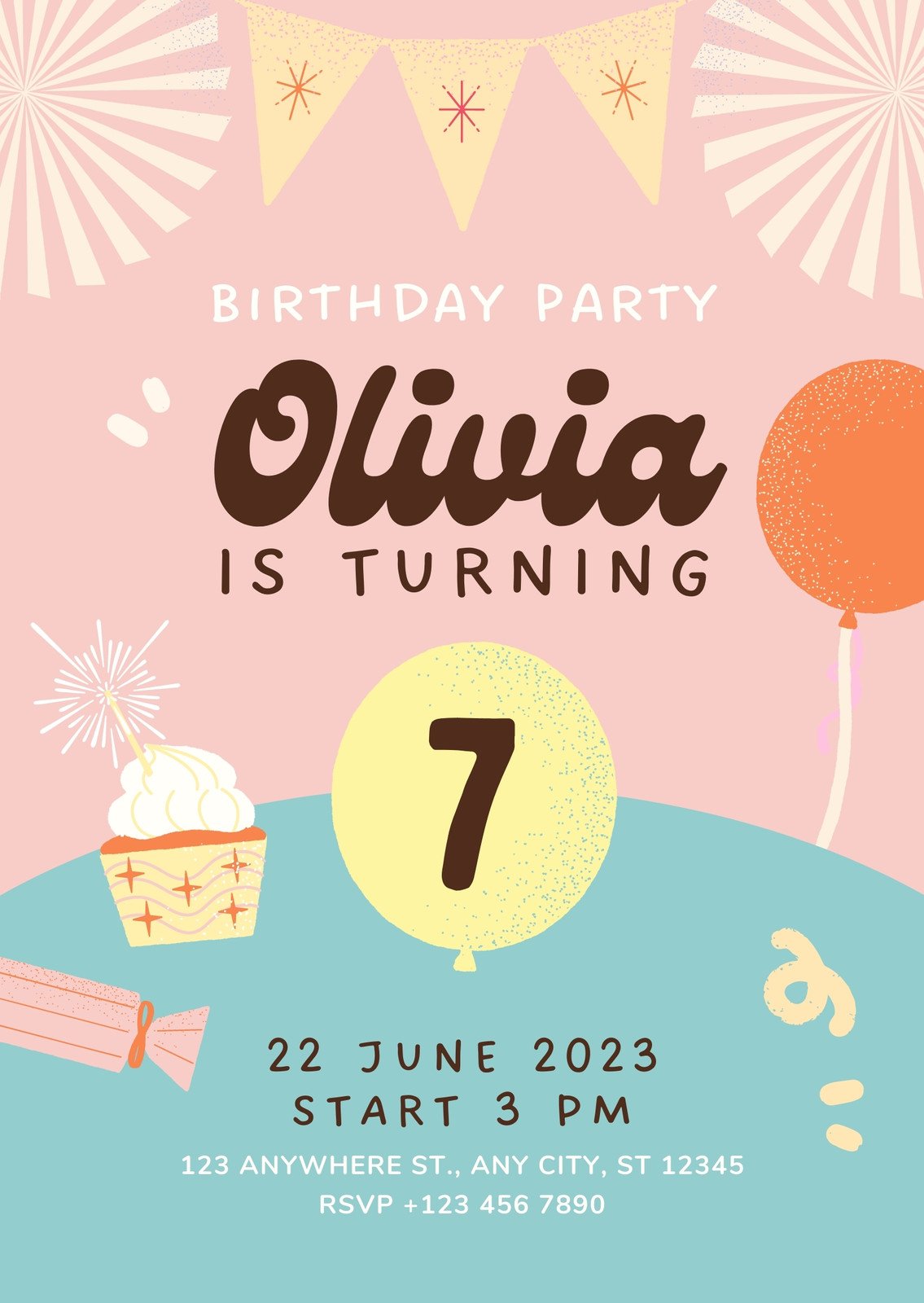 Free printable editable kids party invitation templates Canva