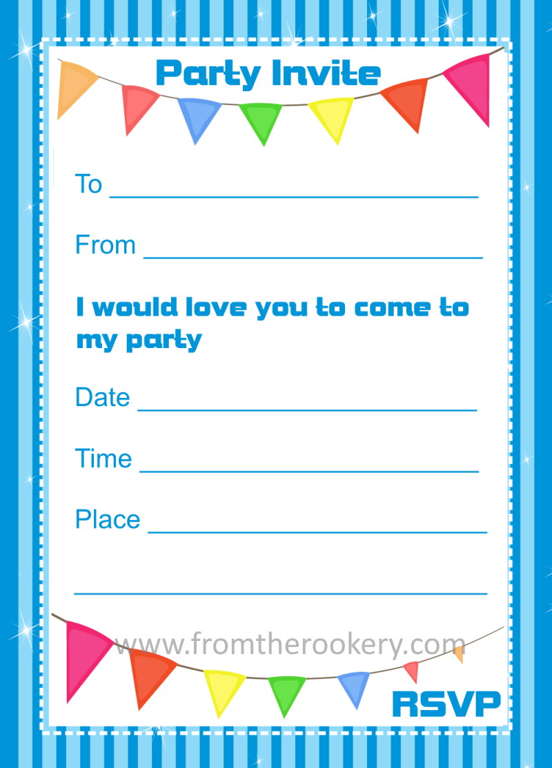 Birthday Invitations - Printable
