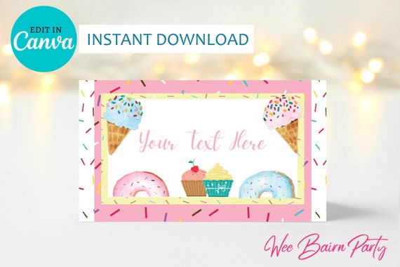 printable birthday place cards