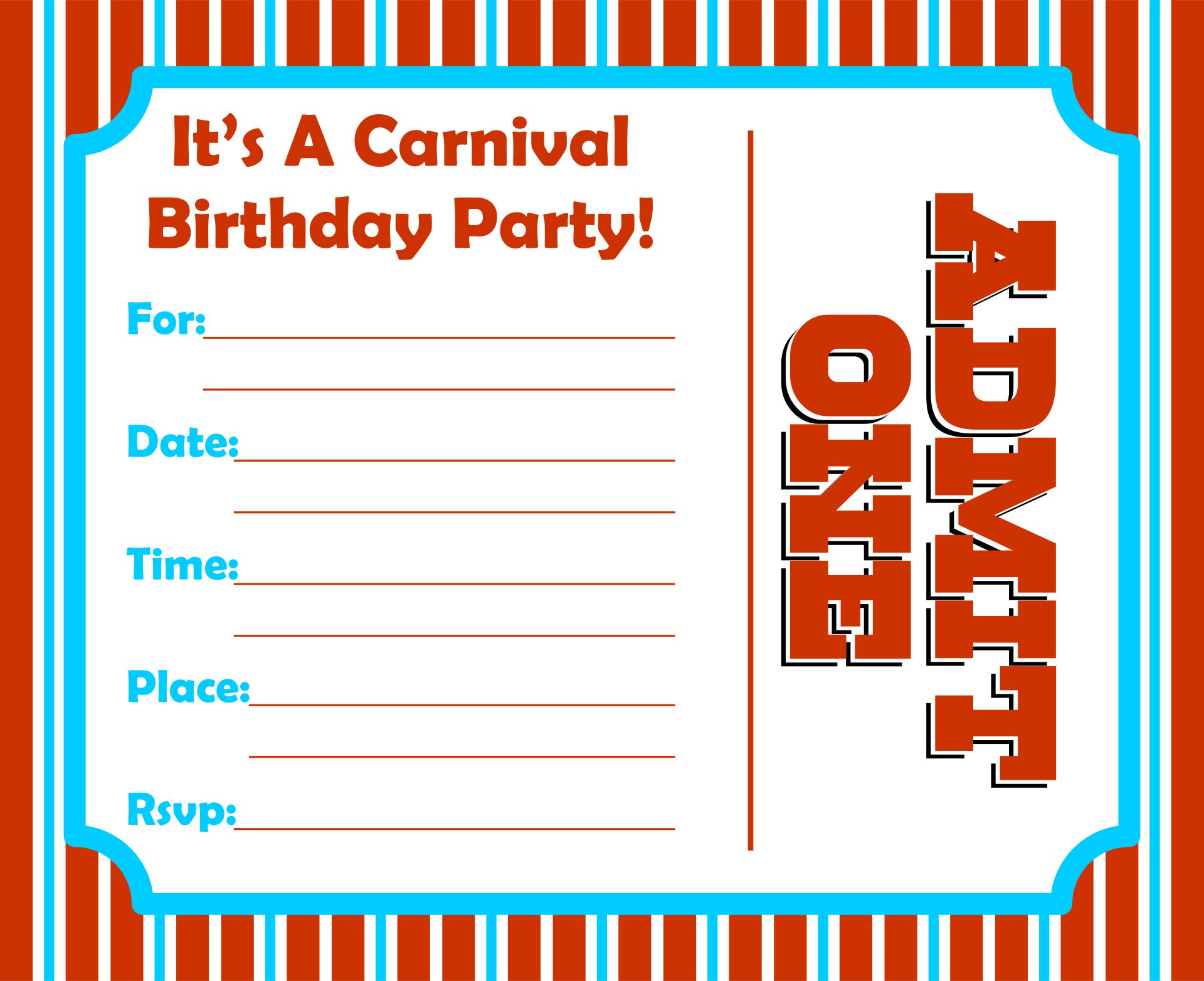 carnival-ticket-templates-10-free-pdf-printables-printablee-worksheets-library for Free Printable Carnival Birthday Invitations Carnival Ticket Templates - 10 Free PDF Printables | Printablee - Worksheets Library for Free Printable Carnival Birthday Invitations