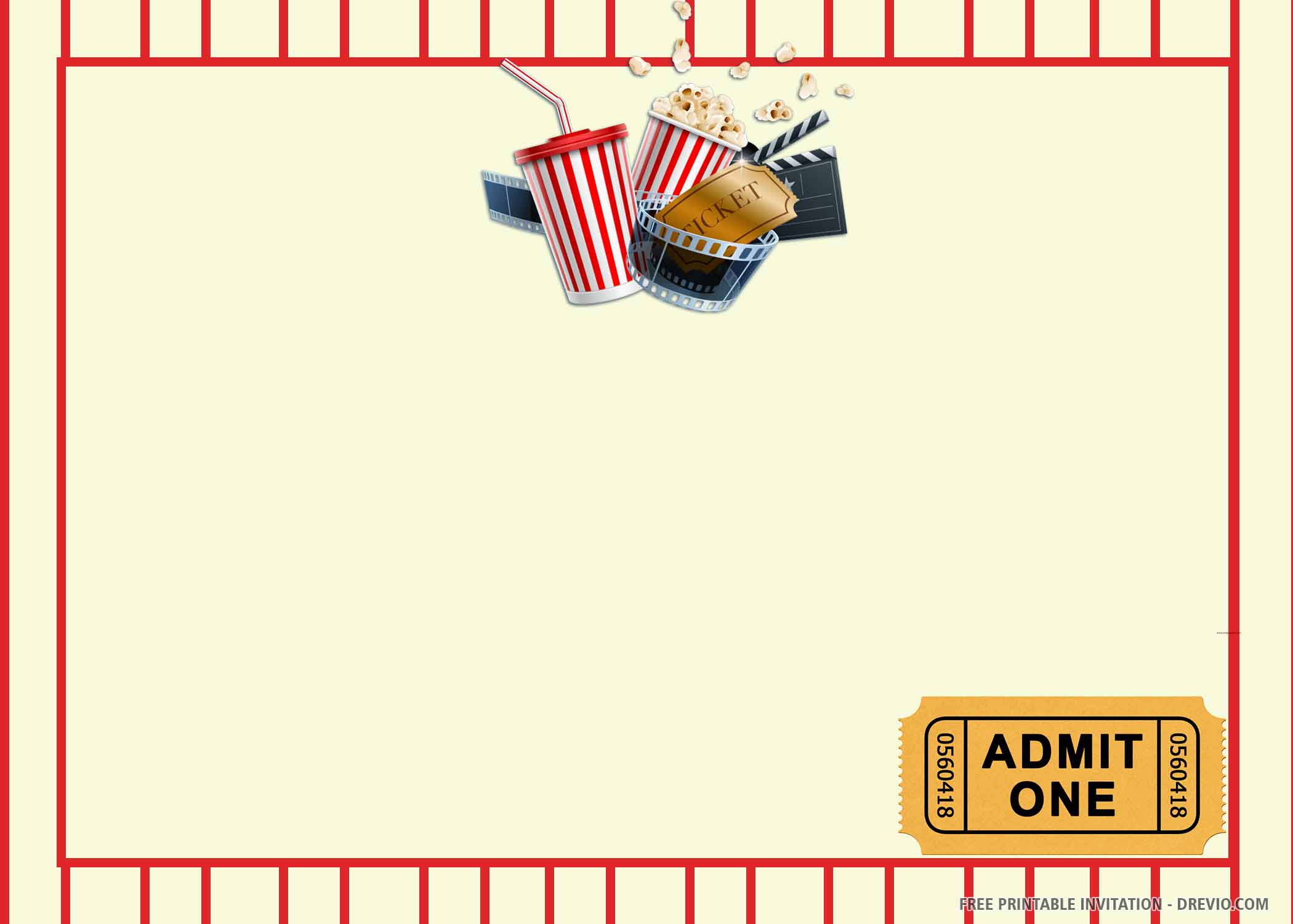 printable birthday ticket invitations