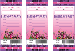 Printable Birthday Party Ticket Theme Party Invitations Templates