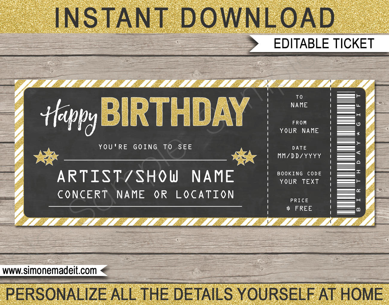 printable birthday tickets