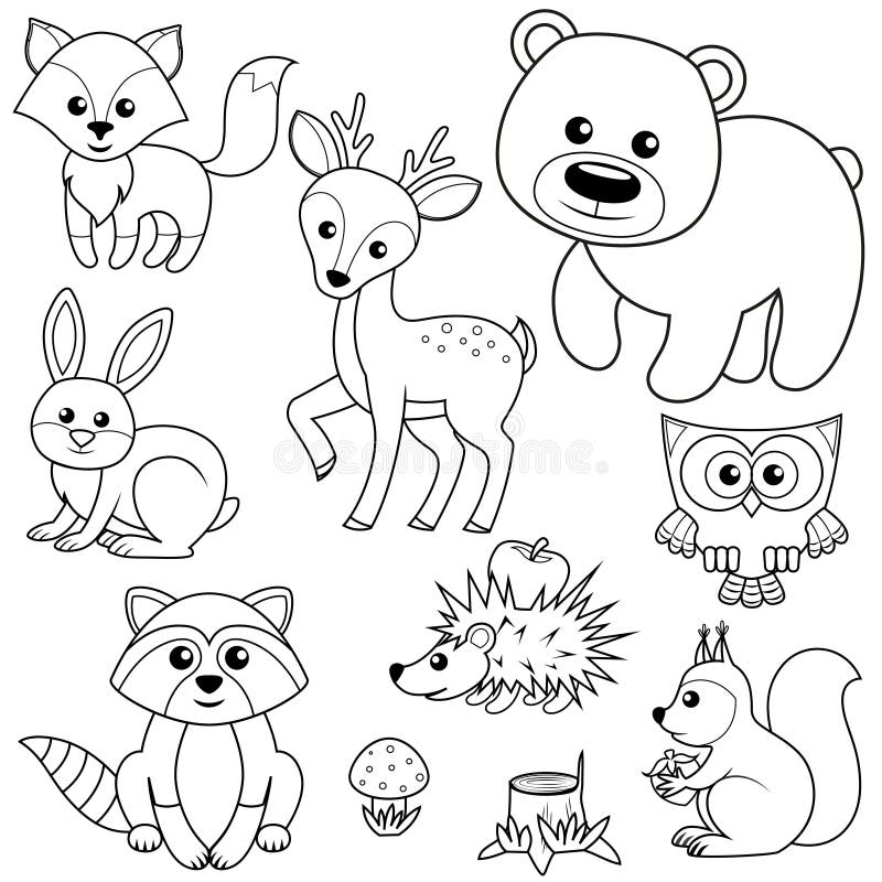 printable black and white animal pictures