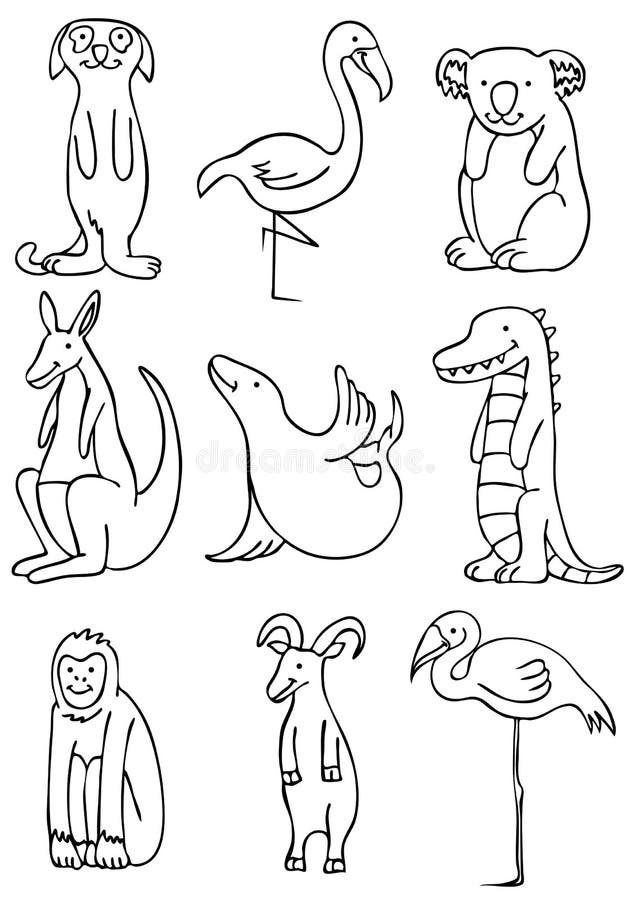 Zoo Black White Stock Illustrations - 130,299 Zoo Black White ...