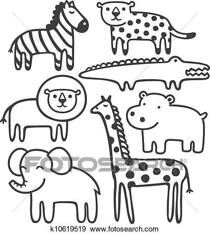 printable black and white animal pictures