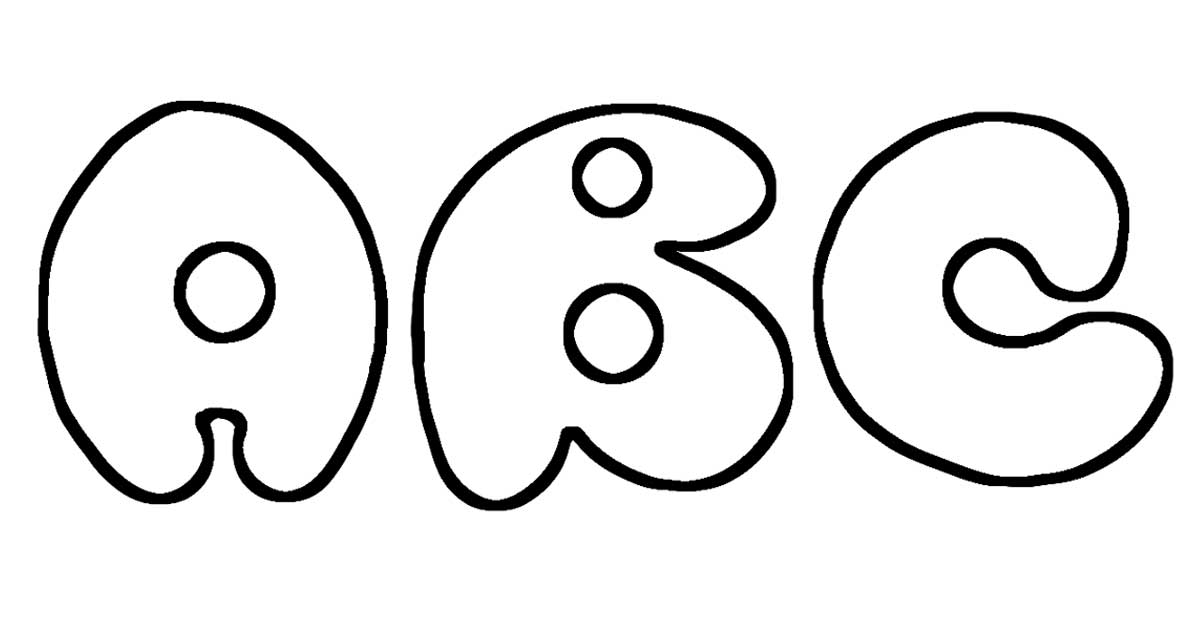 Printable Bubble Letters - Karens Whimsy