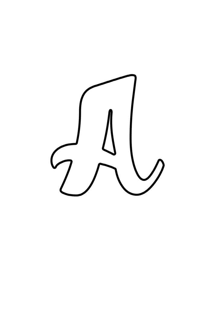 Printable Cursive Bubble Letters Alphabet - Freebie Finding Mom