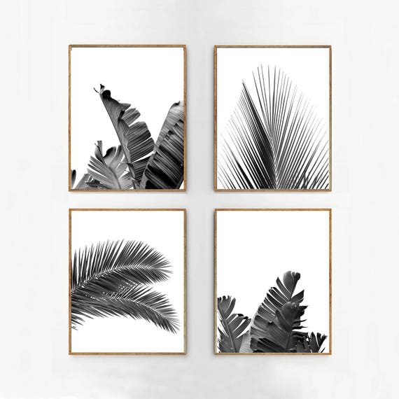 printable black and white leaves