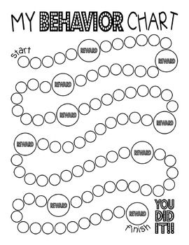 printable black and white potty chart