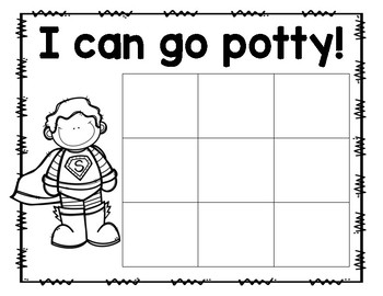 printable black and white potty chart