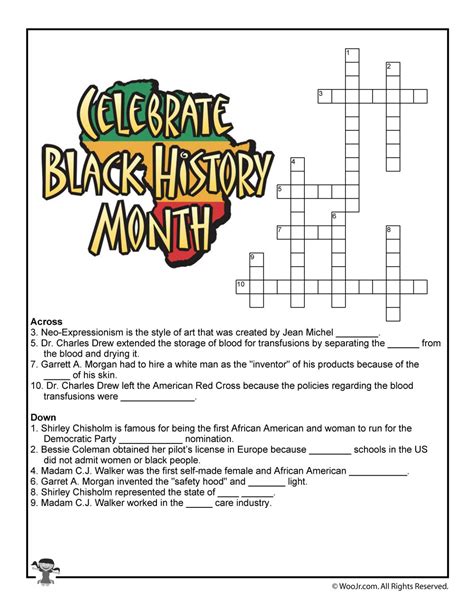 printable black history month activities