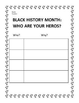 Black History Month Worksheet