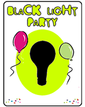 Free Printable Black Light Party Invitations