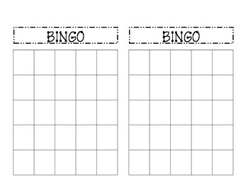 printable blank bingo cards 4 per page