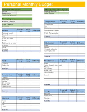 FREE Budget Sheet Template | Printable and Editable