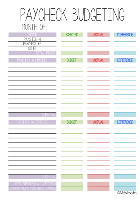 25 Free Printable Budget Templates Thatll Help You Save
