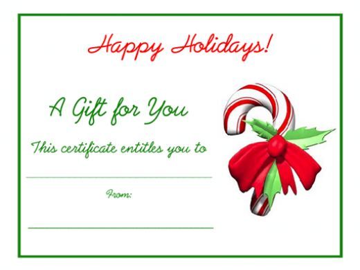 printable blank gift certificates christmas