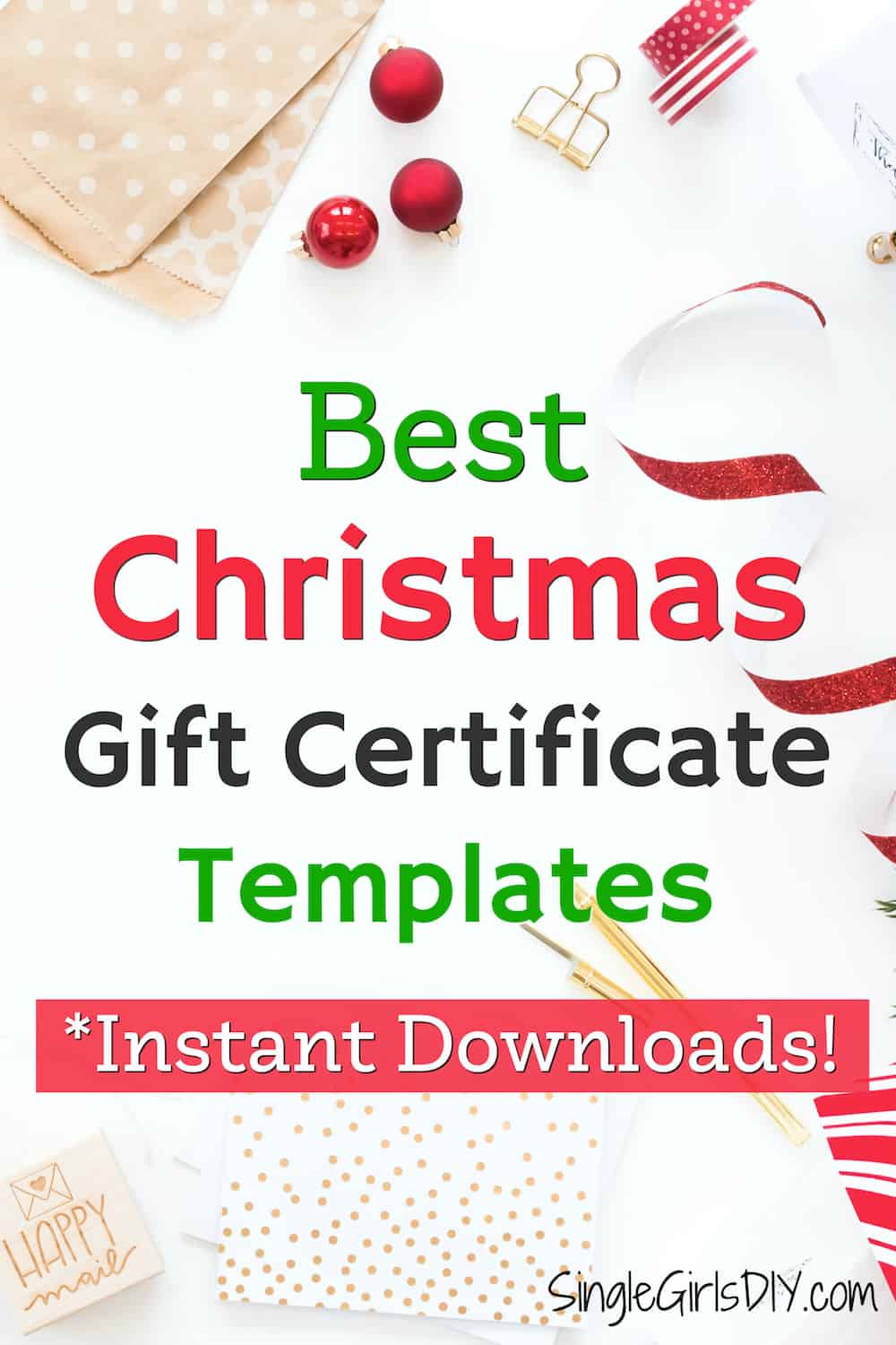 Best Christmas Gift Certificate Template Downloads 2024 - Single ...